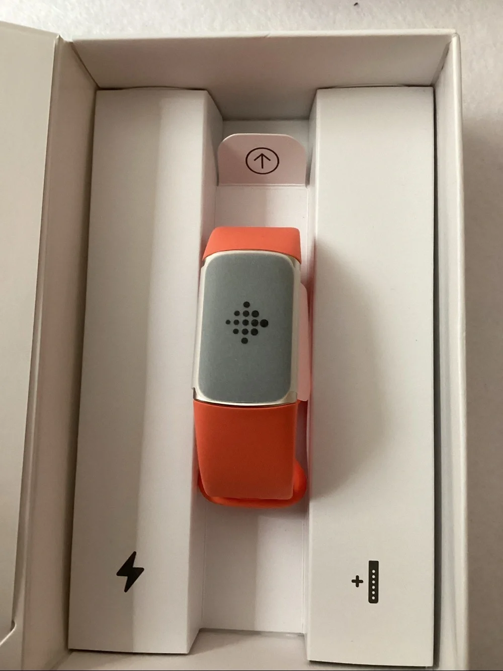 Fitbit Unisex Orange Charge 6 Silicone Fitness Tracker Watch 36mm